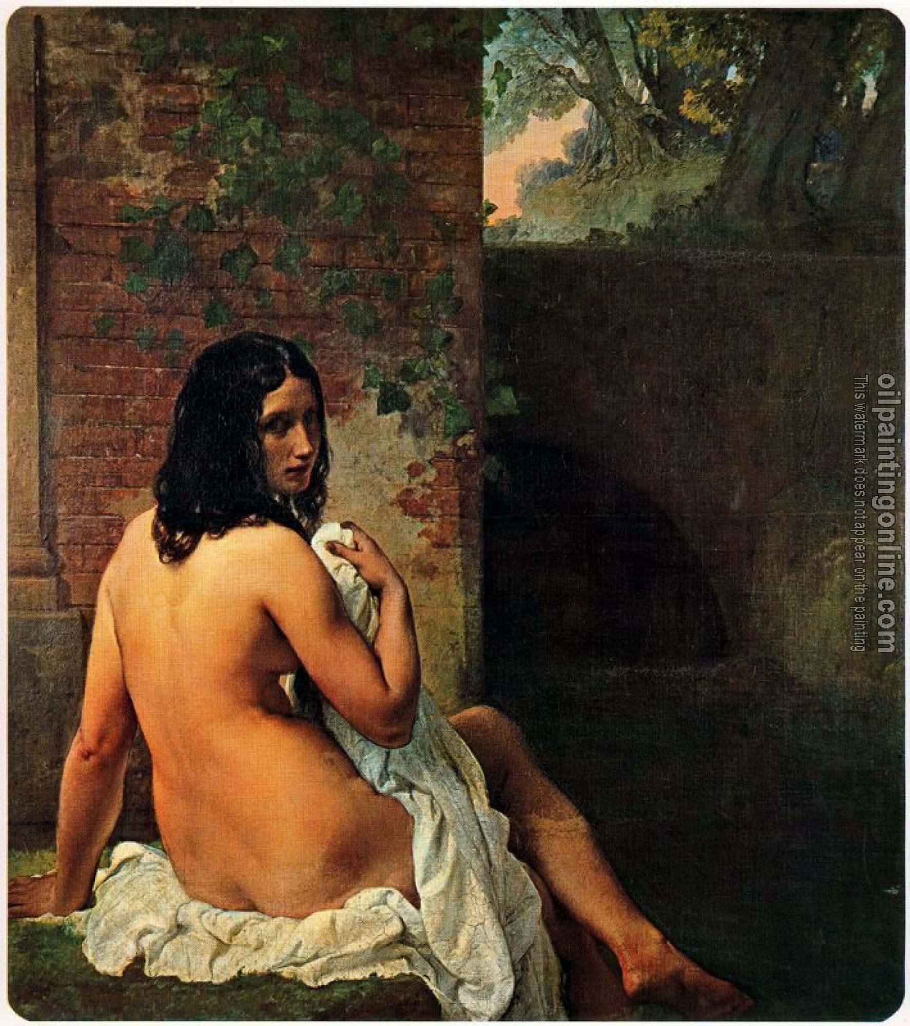 Francesco Hayez - Bather viewed from behind